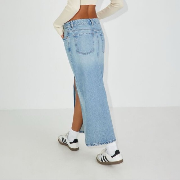 Garage Long Denim Maxi Skirt - Picture 4 of 13